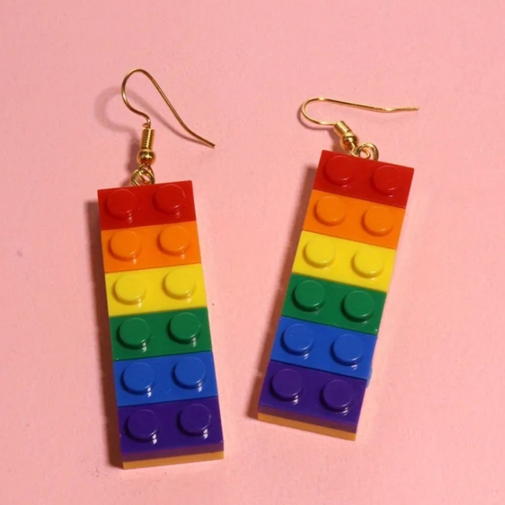 Rainbow Color Drop Earrings 2/$15 3/$20 4/$25‎